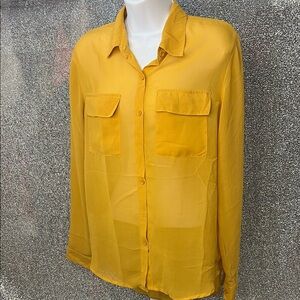 Timing Mustard Button-Up Blouse